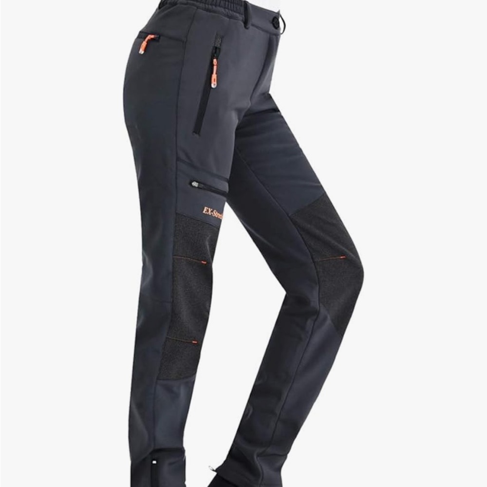 Women's black waterproof ski pants